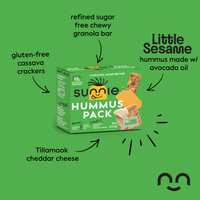 LUNCH PACK VARIETY (4 PIZZA + 4 HUMMUS) Sunnie