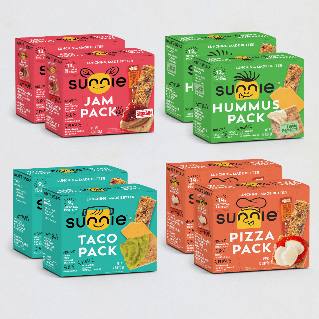 LUNCH PACK SAMPLER PACK (2 of Each Flavor) - 8 PACK Sunnie 
