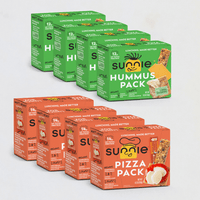 LUNCH PACK VARIETY (4 PIZZA + 4 HUMMUS) Sunnie 