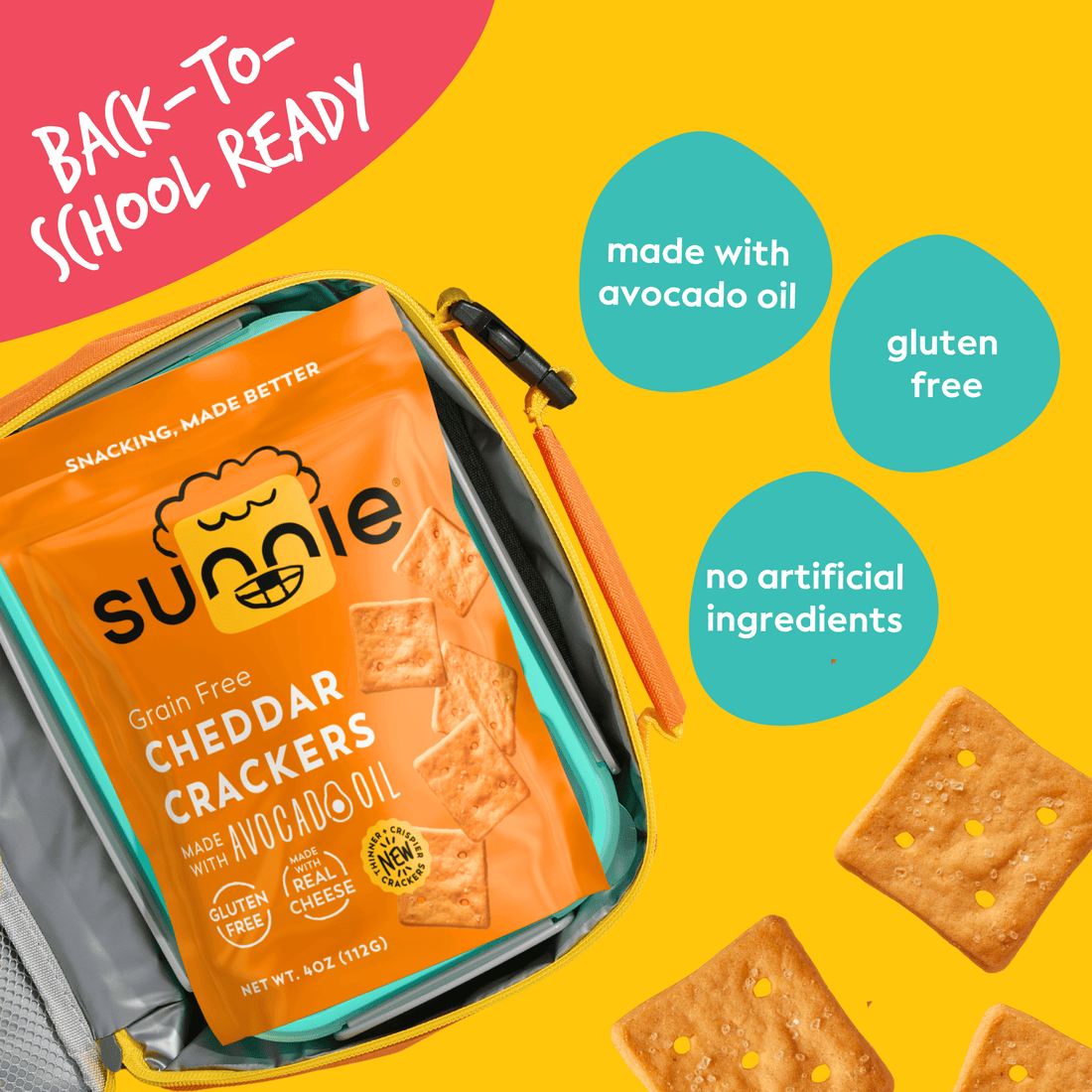 Cheddar Crackers 4oz Sunnie 