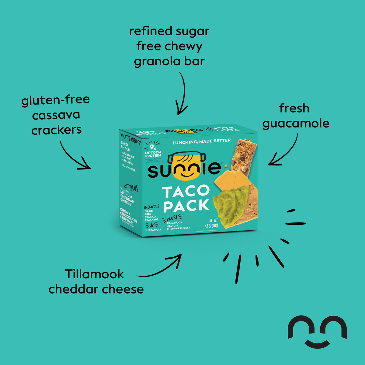LUNCH PACK SAMPLER PACK (2 of Each Flavor) - 8 PACK Sunnie 